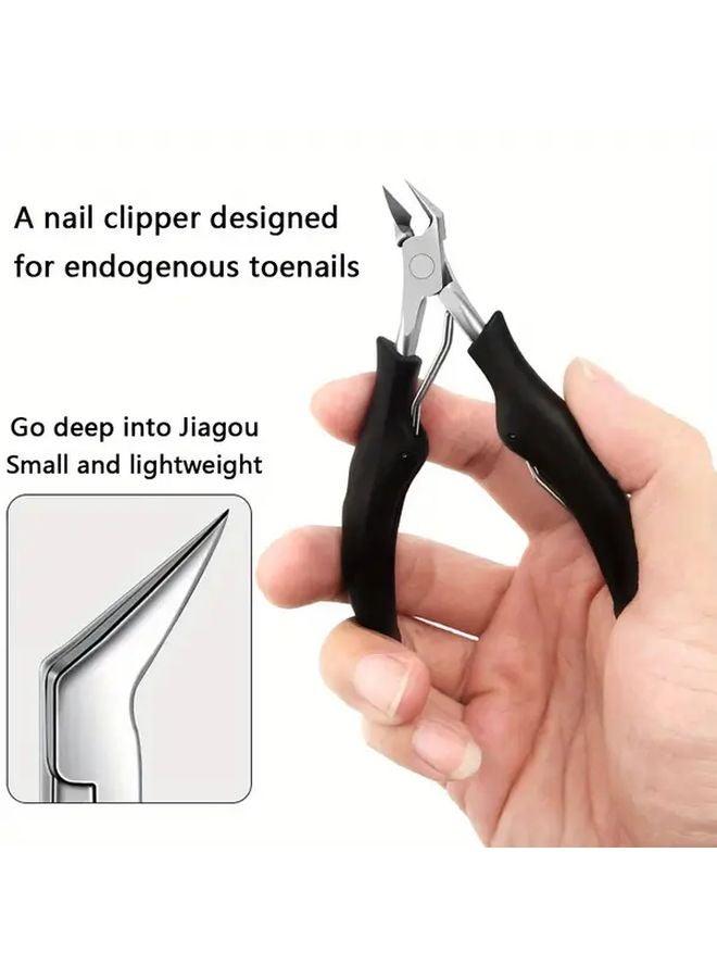 5 Piece Set Professional Stainless Steel Nail Clippers For Thick Hard Toenails And Fingernails - Image 2